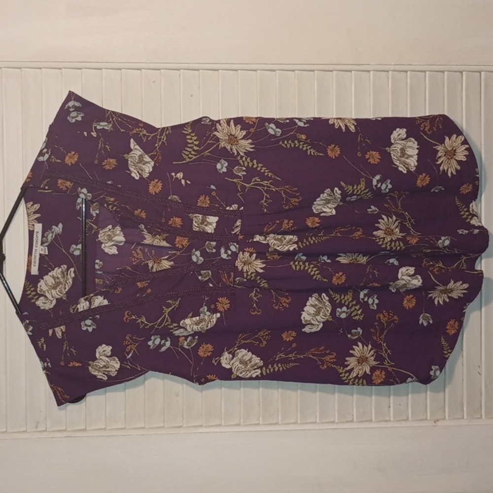 Purple floral tank top
